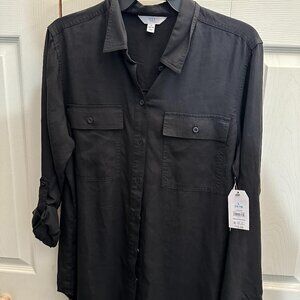 Time and Tru Women's Button Front Utility Shirt